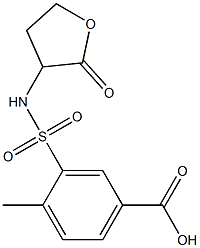 4-methyl-3-[(2-oxooxolan-3-yl)sulfamoyl]benzoic acid Structure