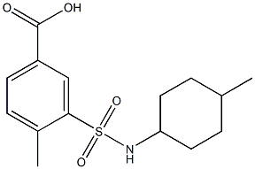 4-methyl-3-[(4-methylcyclohexyl)sulfamoyl]benzoic acid Structure