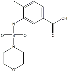 4-methyl-3-[(morpholine-4-sulfonyl)amino]benzoic acid 化学構造式