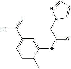 4-methyl-3-[2-(1H-pyrazol-1-yl)acetamido]benzoic acid