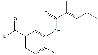4-methyl-3-{[(2E)-2-methylpent-2-enoyl]amino}benzoic acid