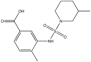 4-methyl-3-{[(3-methylpiperidine-1-)sulfonyl]amino}benzoic acid