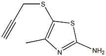 4-methyl-5-(prop-2-ynylthio)-1,3-thiazol-2-amine Struktur