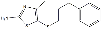 4-methyl-5-[(3-phenylpropyl)sulfanyl]-1,3-thiazol-2-amine