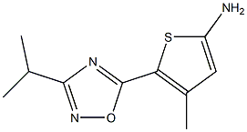 4-methyl-5-[3-(propan-2-yl)-1,2,4-oxadiazol-5-yl]thiophen-2-amine Structure