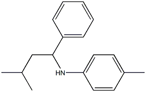 4-methyl-N-(3-methyl-1-phenylbutyl)aniline Struktur