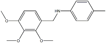 4-methyl-N-[(2,3,4-trimethoxyphenyl)methyl]aniline Structure