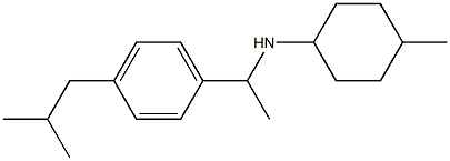 4-methyl-N-{1-[4-(2-methylpropyl)phenyl]ethyl}cyclohexan-1-amine Structure