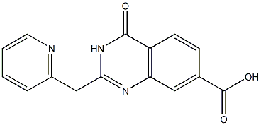 4-oxo-2-(pyridin-2-ylmethyl)-3,4-dihydroquinazoline-7-carboxylic acid Struktur