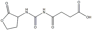 4-oxo-4-{[(2-oxooxolan-3-yl)carbamoyl]amino}butanoic acid Struktur