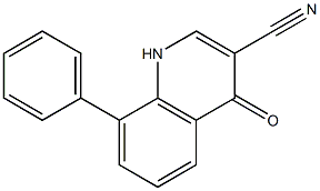 4-oxo-8-phenyl-1,4-dihydroquinoline-3-carbonitrile,,结构式