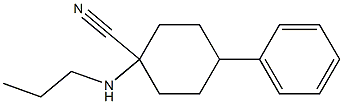 4-phenyl-1-(propylamino)cyclohexane-1-carbonitrile 化学構造式