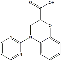 4-pyrimidin-2-yl-3,4-dihydro-2H-1,4-benzoxazine-2-carboxylic acid,,结构式