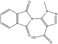 5-(1,3-dioxo-1,3-dihydro-2H-isoindol-2-yl)-1-methyl-1H-pyrazole-4-carboxylic acid,,结构式