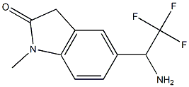 5-(1-amino-2,2,2-trifluoroethyl)-1-methyl-2,3-dihydro-1H-indol-2-one,,结构式