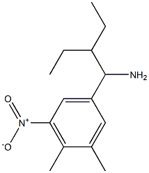 5-(1-amino-2-ethylbutyl)-1,2-dimethyl-3-nitrobenzene 结构式