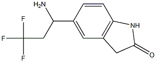 5-(1-amino-3,3,3-trifluoropropyl)-2,3-dihydro-1H-indol-2-one Structure