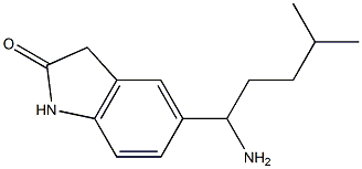 5-(1-amino-4-methylpentyl)-2,3-dihydro-1H-indol-2-one,,结构式