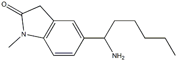 5-(1-aminohexyl)-1-methyl-2,3-dihydro-1H-indol-2-one Structure