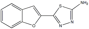 2-(ベンゾフラン-2-イル)-1,3,4-チアジアゾール-5-アミン 化学構造式