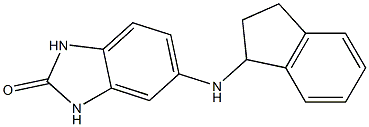 5-(2,3-dihydro-1H-inden-1-ylamino)-2,3-dihydro-1H-1,3-benzodiazol-2-one 化学構造式