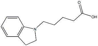 5-(2,3-dihydro-1H-indol-1-yl)pentanoic acid,,结构式