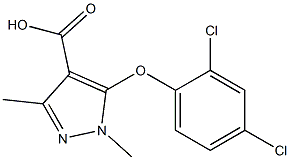 5-(2,4-dichlorophenoxy)-1,3-dimethyl-1H-pyrazole-4-carboxylic acid Structure