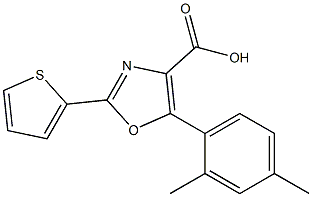 5-(2,4-dimethylphenyl)-2-(thiophen-2-yl)-1,3-oxazole-4-carboxylic acid Structure