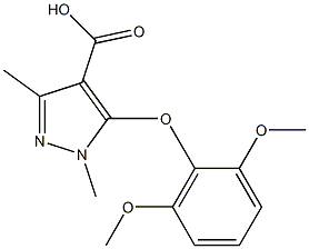 5-(2,6-dimethoxyphenoxy)-1,3-dimethyl-1H-pyrazole-4-carboxylic acid Structure