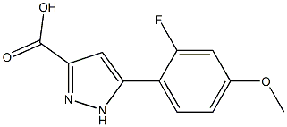 5-(2-fluoro-4-methoxyphenyl)-1H-pyrazole-3-carboxylic acid 结构式