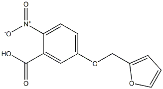 5-(2-furylmethoxy)-2-nitrobenzoic acid 化学構造式