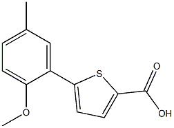 5-(2-methoxy-5-methylphenyl)thiophene-2-carboxylic acid Struktur