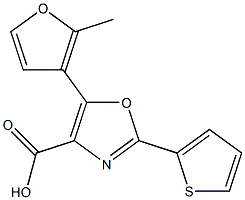 5-(2-methylfuran-3-yl)-2-(thiophen-2-yl)-1,3-oxazole-4-carboxylic acid Structure