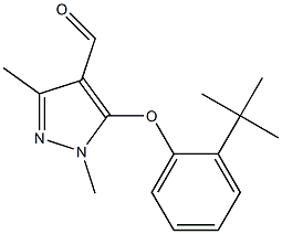 5-(2-tert-butylphenoxy)-1,3-dimethyl-1H-pyrazole-4-carbaldehyde Structure