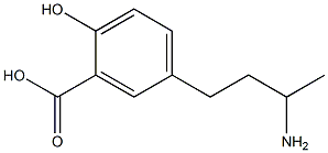 5-(3-aminobutyl)-2-hydroxybenzoic acid 化学構造式