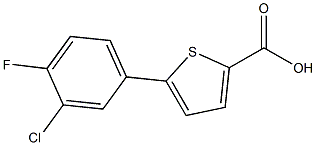 5-(3-chloro-4-fluorophenyl)thiophene-2-carboxylic acid 化学構造式