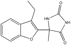 5-(3-ethyl-1-benzofuran-2-yl)-5-methylimidazolidine-2,4-dione,,结构式