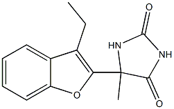 5-(3-ethyl-1-benzofuran-2-yl)-5-methylimidazolidine-2,4-dione Structure