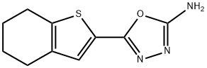 5-(4,5,6,7-tetrahydro-1-benzothiophen-2-yl)-1,3,4-oxadiazol-2-amine 结构式