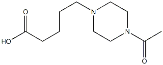 5-(4-acetylpiperazin-1-yl)pentanoic acid Struktur