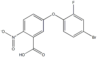 5-(4-bromo-2-fluorophenoxy)-2-nitrobenzoic acid,,结构式