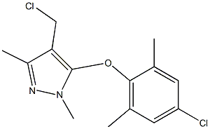 5-(4-chloro-2,6-dimethylphenoxy)-4-(chloromethyl)-1,3-dimethyl-1H-pyrazole Struktur