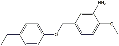 5-(4-ethylphenoxymethyl)-2-methoxyaniline,,结构式