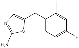 5-(4-fluoro-2-methylbenzyl)-1,3-thiazol-2-amine 结构式