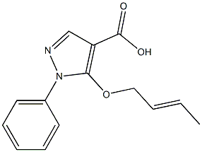 5-(but-2-en-1-yloxy)-1-phenyl-1H-pyrazole-4-carboxylic acid Structure