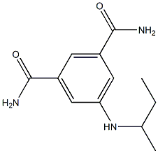 5-(butan-2-ylamino)benzene-1,3-dicarboxamide 化学構造式