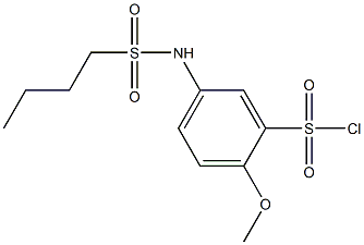 5-(butane-1-sulfonamido)-2-methoxybenzene-1-sulfonyl chloride 化学構造式