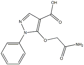 5-(carbamoylmethoxy)-1-phenyl-1H-pyrazole-4-carboxylic acid 结构式