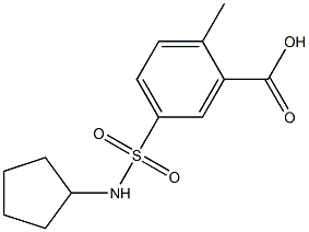 5-(cyclopentylsulfamoyl)-2-methylbenzoic acid Struktur