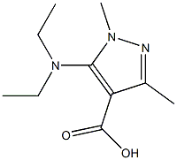5-(diethylamino)-1,3-dimethyl-1H-pyrazole-4-carboxylic acid Struktur